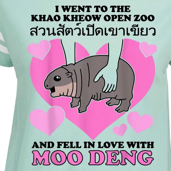 I Went To The Khao Kheow Zoo And Fell In Love With Moo Deng Enza Ladies Jersey Football T-Shirt