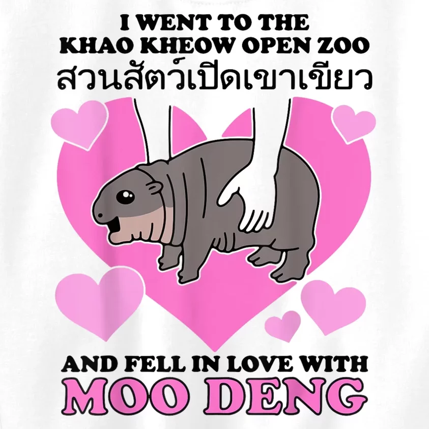 I Went To The Khao Kheow Zoo And Fell In Love With Moo Deng Kids Sweatshirt