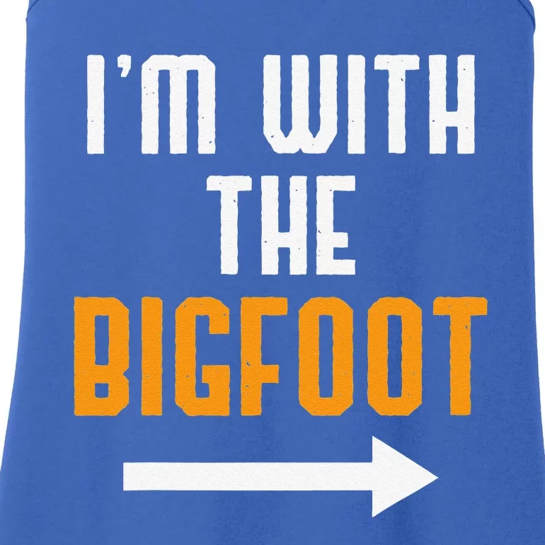 Im With The Bigfoot Costume Funny Halloween Couple Gift Ladies Essential Tank