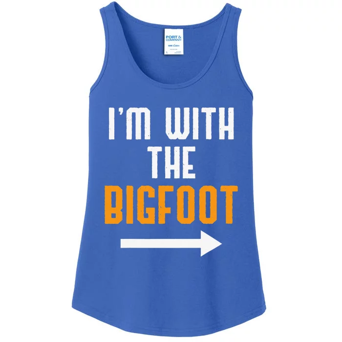 Im With The Bigfoot Costume Funny Halloween Couple Gift Ladies Essential Tank