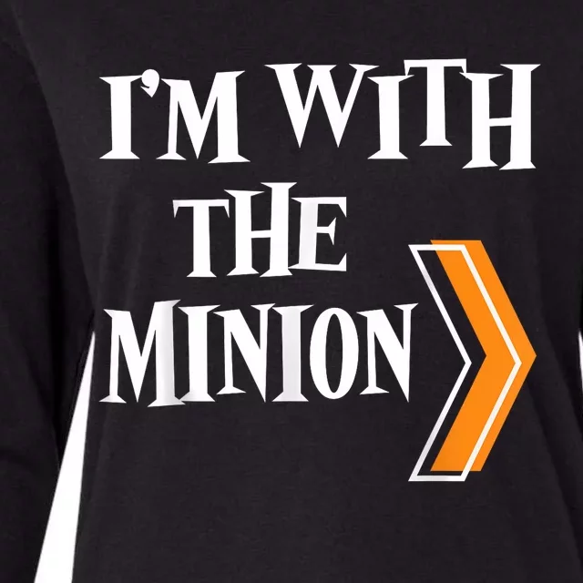 IM With The Minion Funny Couples Halloween Womens Cotton Relaxed Long Sleeve T-Shirt