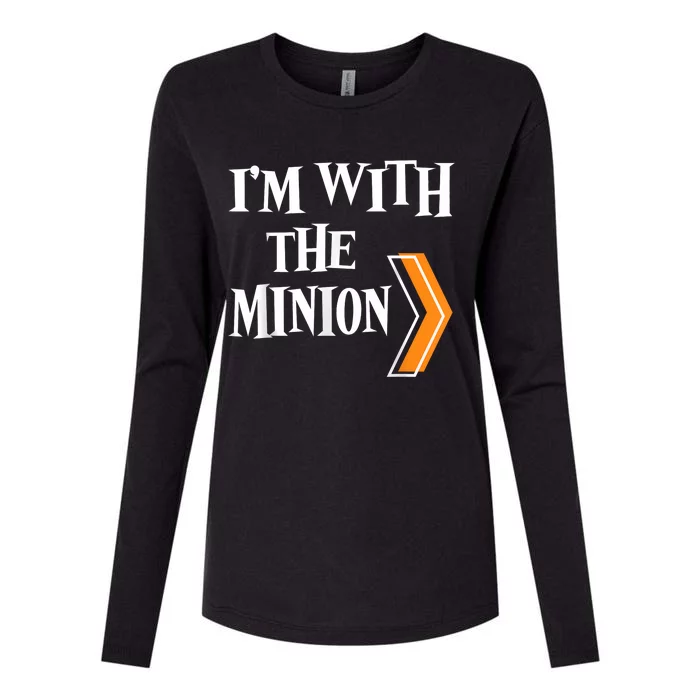 IM With The Minion Funny Couples Halloween Womens Cotton Relaxed Long Sleeve T-Shirt