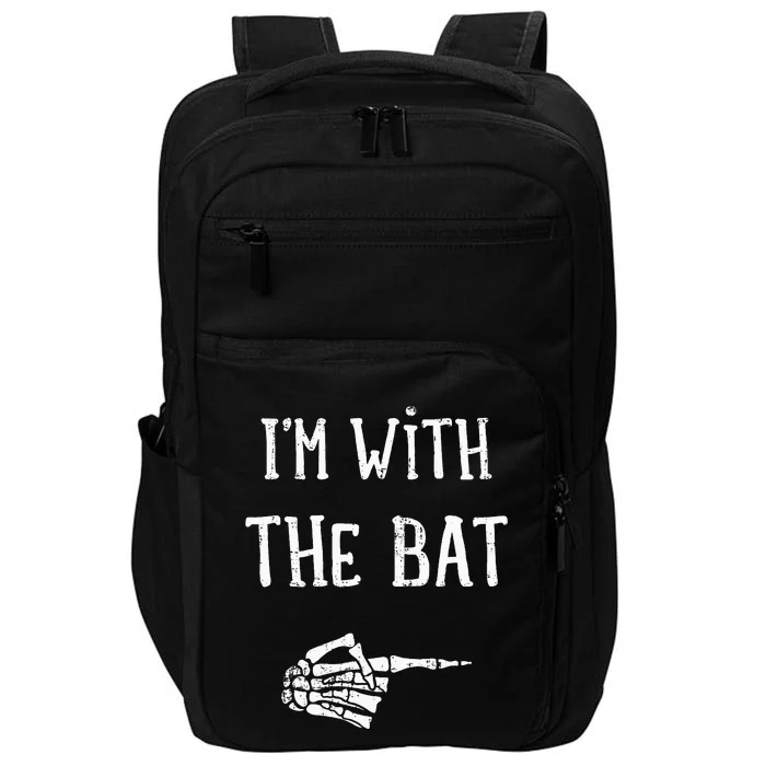 IM With The Bat Funny Matching Couple Costume Halloween Impact Tech Backpack