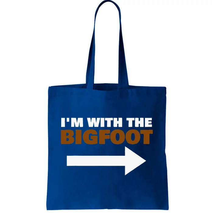 Im With The Bigfoot Fun Matching Halloween Couple Costume Tote Bag