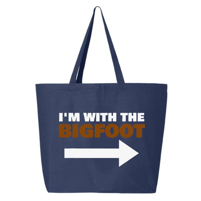 Im With The Bigfoot Fun Matching Halloween Couple Costume 25L Jumbo Tote