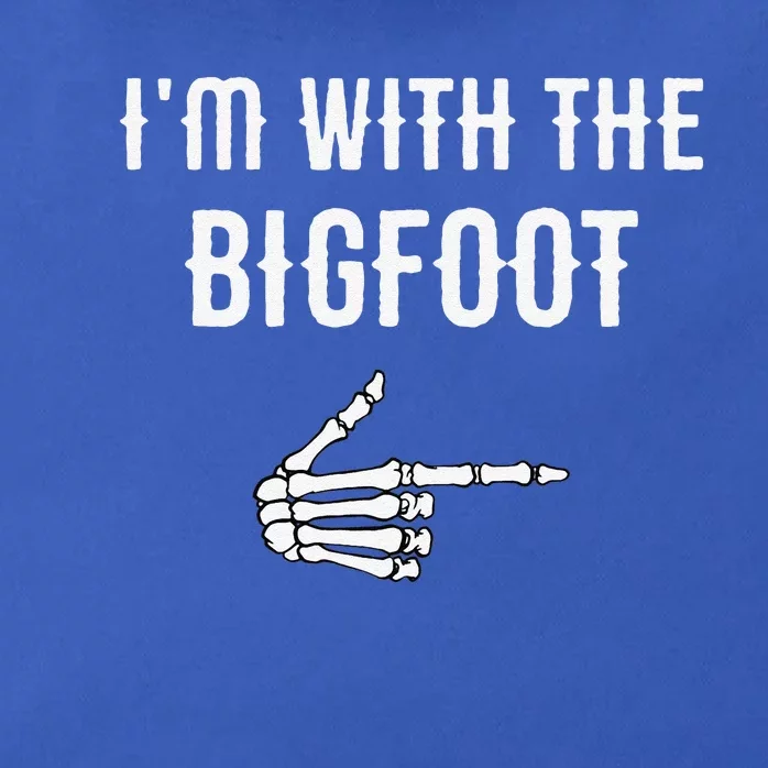 Im With The Bigfoot Funny Easy Halloween Costume Zip Tote Bag