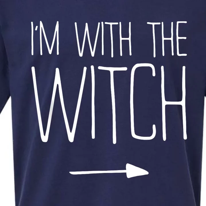 Im With The Witch Adult Women Costume Sueded Cloud Jersey T-Shirt