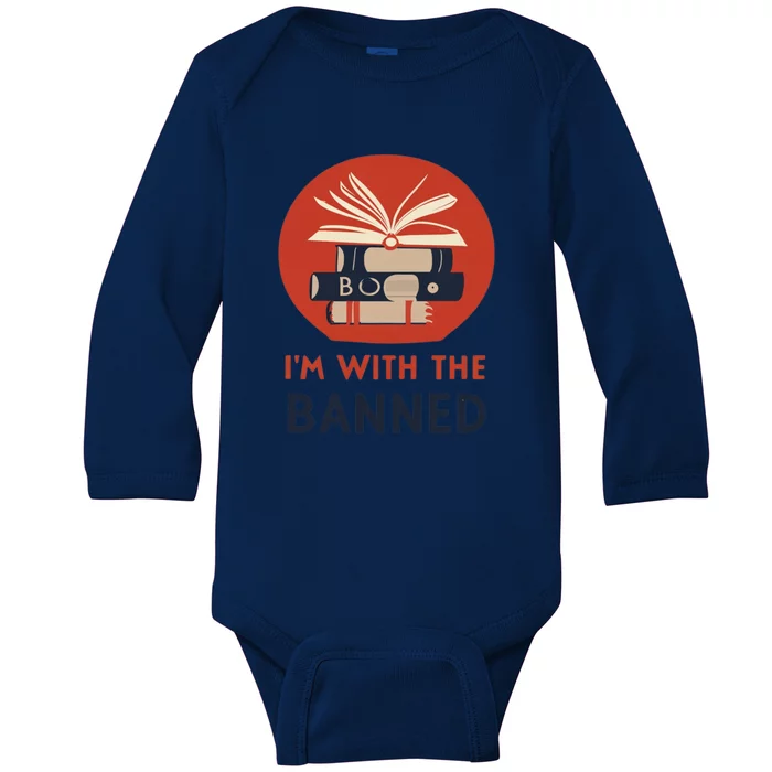 Im With The Banned Banned Books Reading Books Baby Long Sleeve Bodysuit