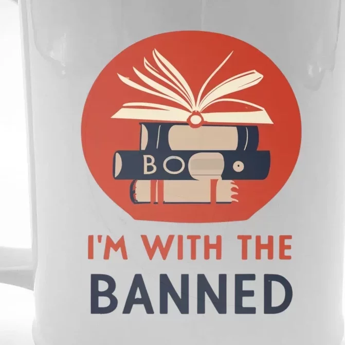 Im With The Banned Banned Books Reading Books Front & Back Beer Stein