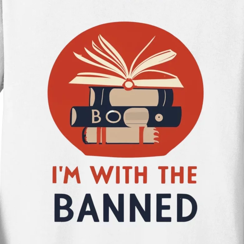 Im With The Banned Banned Books Reading Books Kids Long Sleeve Shirt