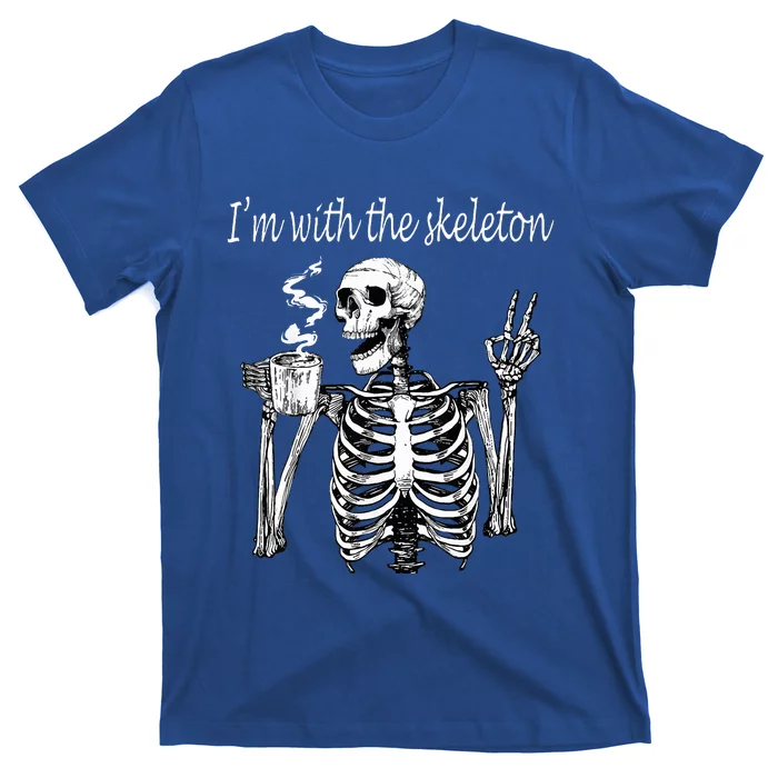 I'm With The Skeleton Halloween Couple T-Shirt