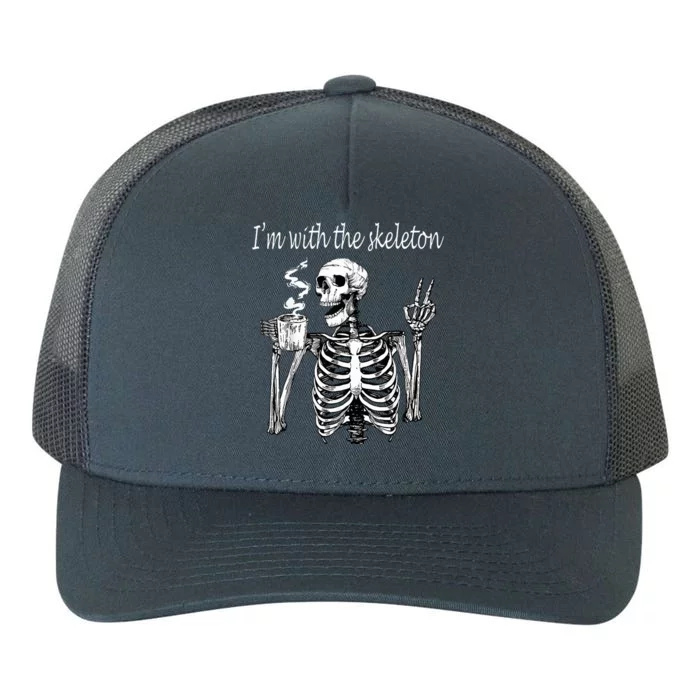 I'm With The Skeleton Halloween Couple Yupoong Adult 5-Panel Trucker Hat