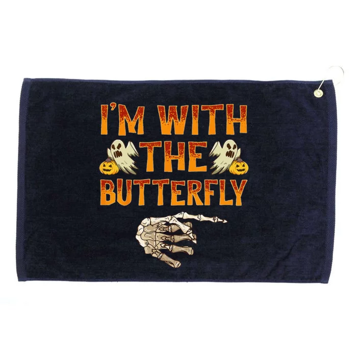 Im With The Butterfly Costume Funny Halloween Couple Grommeted Golf Towel