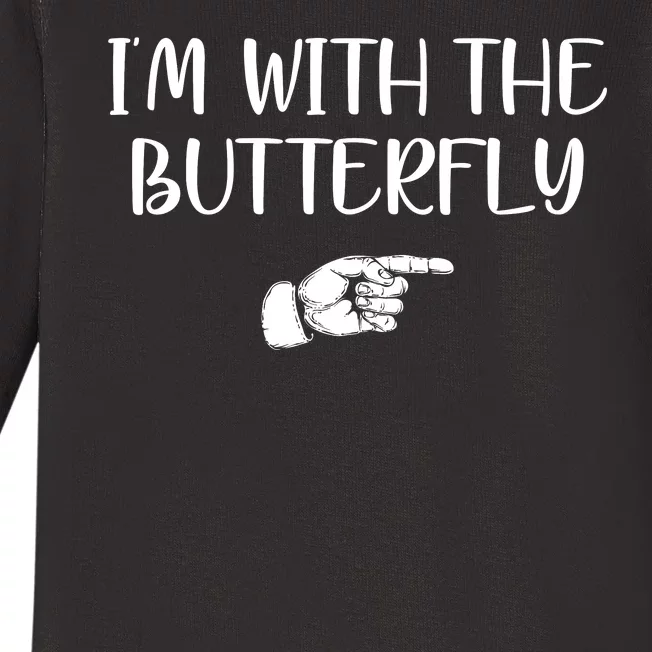 I'm With The Butterfly Baby Long Sleeve Bodysuit