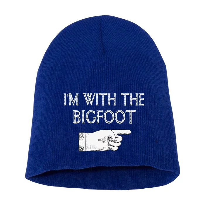 Im With The Bigfoot Matching Couple Halloween Costume Cute Short Acrylic Beanie