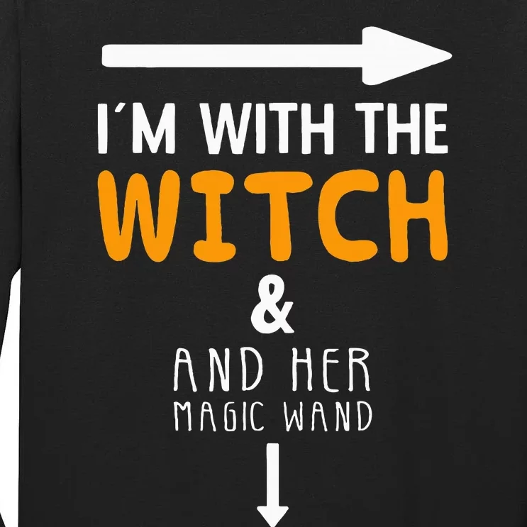 I´M With The Witch Couples Costume For Halloween Tall Long Sleeve T-Shirt