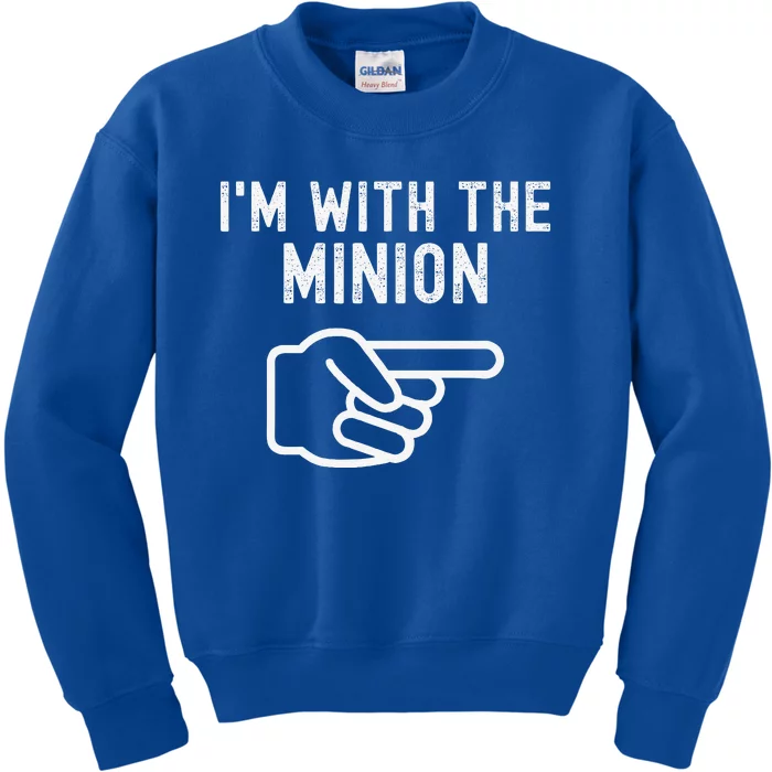 Im With The Minion Funny Couples Matching Halloween Costume Kids Sweatshirt