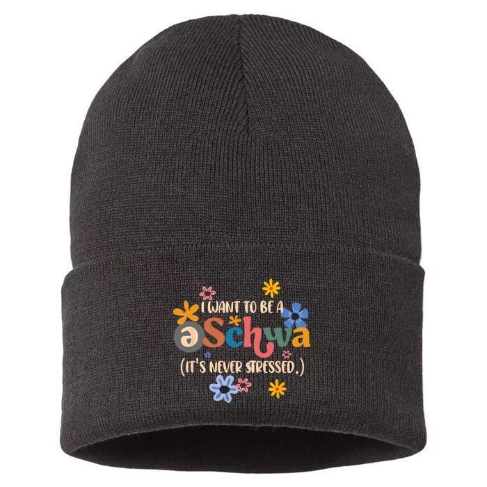 I Want To Be A Schwa Its Never Stressed Science Of Reading Sustainable Knit Beanie