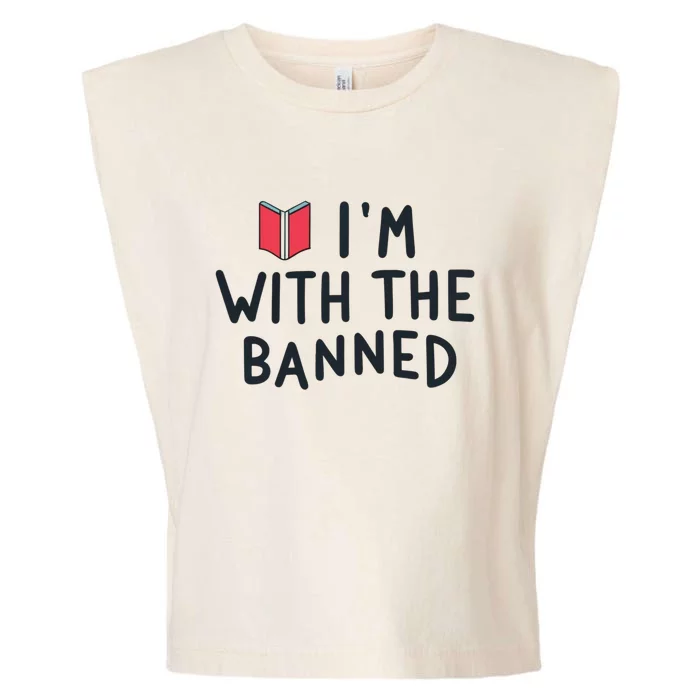 Im With The Banned Banned Books Reading Books Garment-Dyed Women's Muscle Tee