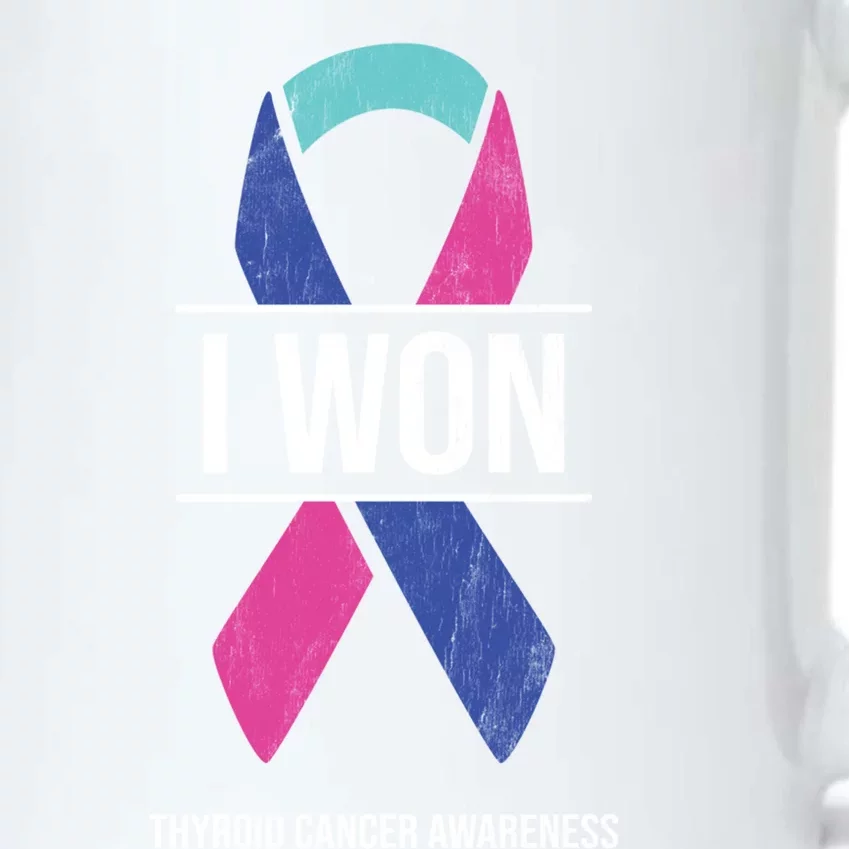 I Won Thyroid Cancer Awareness Thyroid Cancer Ribbon Gift Black Color Changing Mug