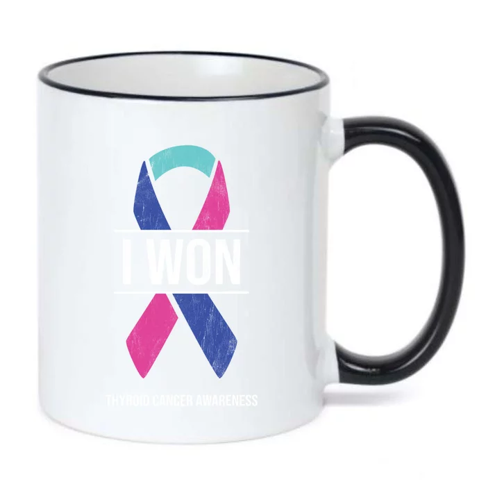 I Won Thyroid Cancer Awareness Thyroid Cancer Ribbon Gift Black Color Changing Mug