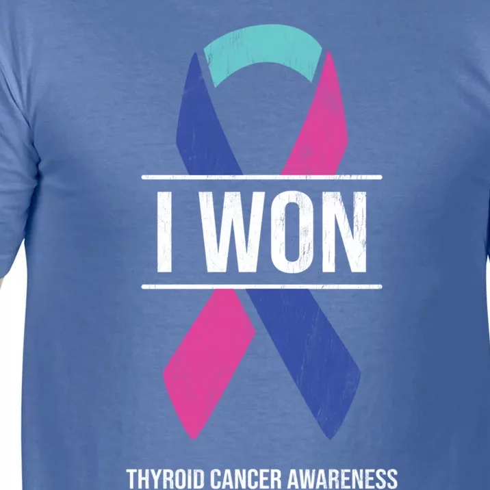 I Won Thyroid Cancer Awareness Thyroid Cancer Ribbon Gift Comfort Colors T-Shirt