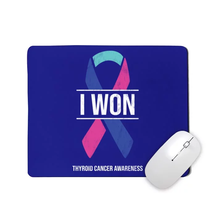 I Won Thyroid Cancer Awareness Thyroid Cancer Ribbon Gift Mousepad