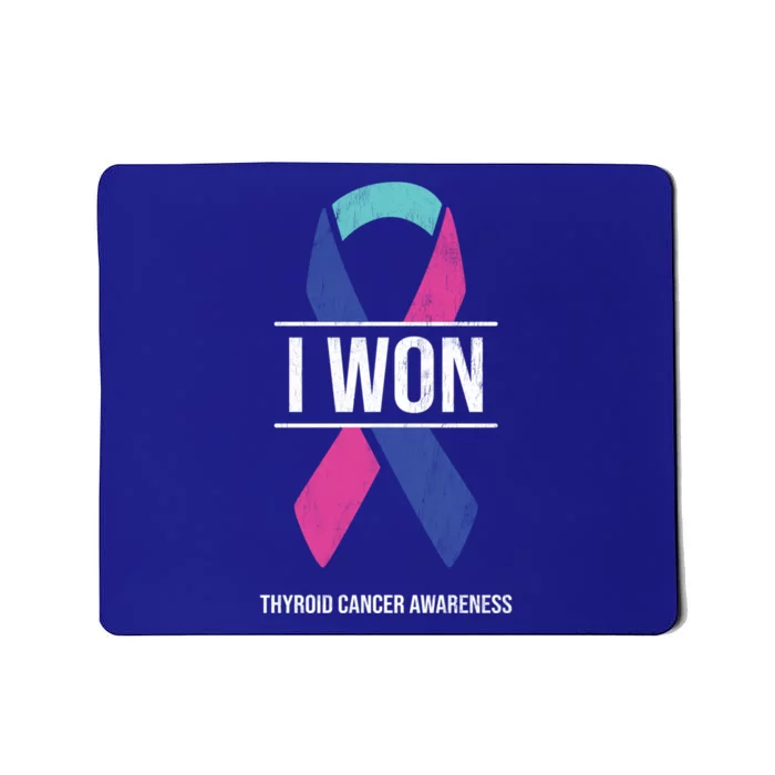 I Won Thyroid Cancer Awareness Thyroid Cancer Ribbon Gift Mousepad