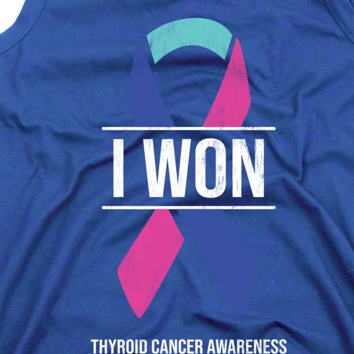 I Won Thyroid Cancer Awareness Thyroid Cancer Ribbon Gift Tank Top