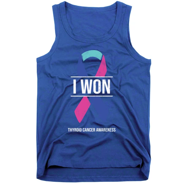 I Won Thyroid Cancer Awareness Thyroid Cancer Ribbon Gift Tank Top