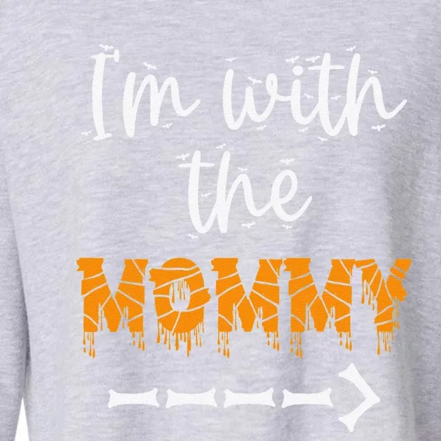 Im With The Mommy Funny Halloween Costume Cropped Pullover Crew