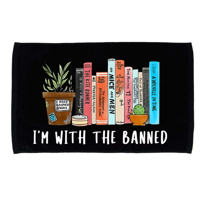 I'm With The Banned Books I Read Banned Books Lovers Sweatshirt Microfiber Hand Towel