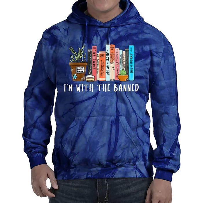 I'm With The Banned Books I Read Banned Books Lovers Sweatshirt Tie Dye Hoodie