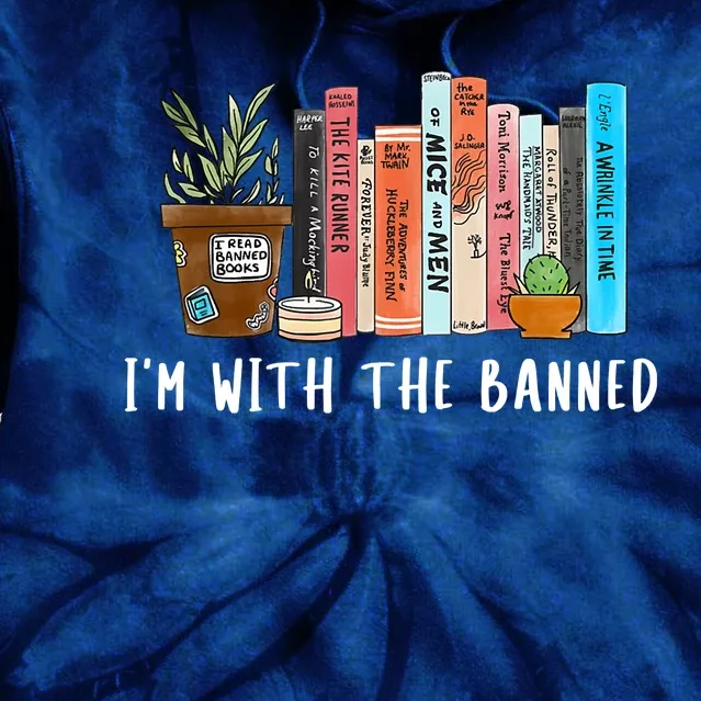 I'm With The Banned Books I Read Banned Books Lovers Sweatshirt Tie Dye Hoodie