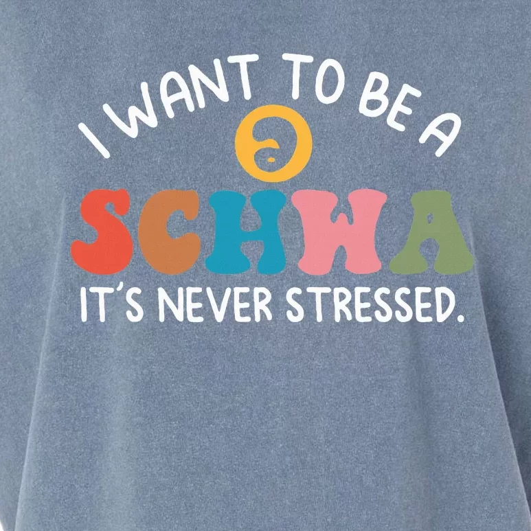 I Want To Be A Schwa Its Never Stressed Science Of Reading Garment-Dyed Women's Muscle Tee