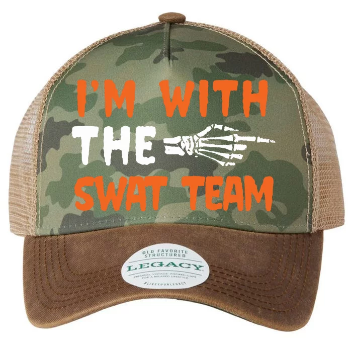 Im With The Swat Team Last Minute Halloween Costume Legacy Tie Dye Trucker Hat