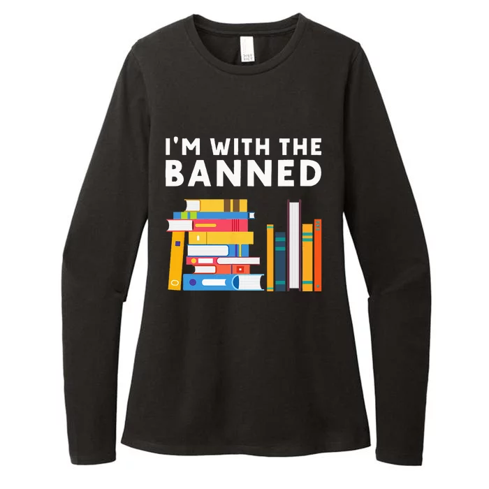 I'm With The Banned Books I Read Banned Books Lovers Womens CVC Long Sleeve Shirt