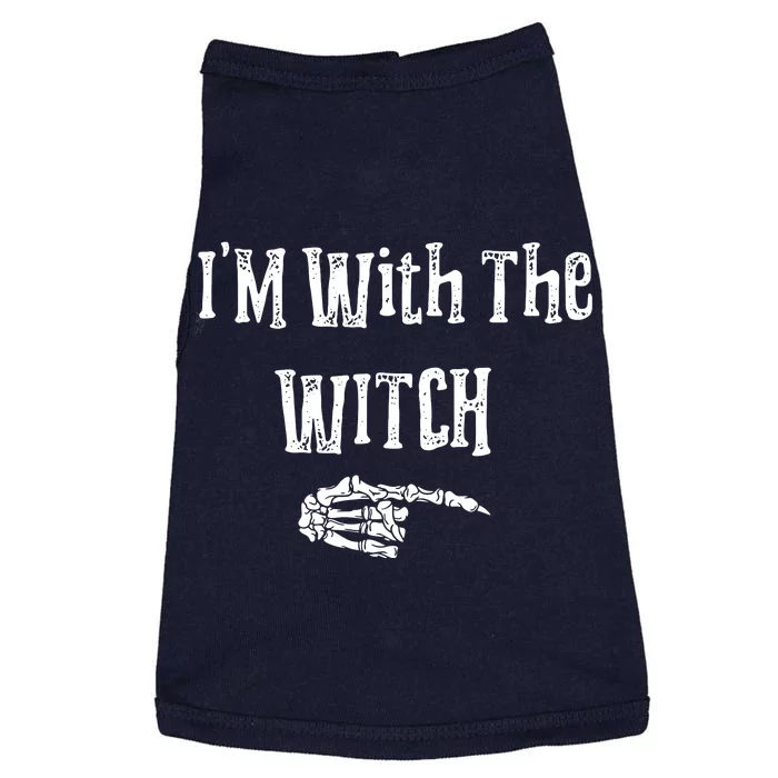 I'm With The Witch Tee Funny Halloween Doggie Tank