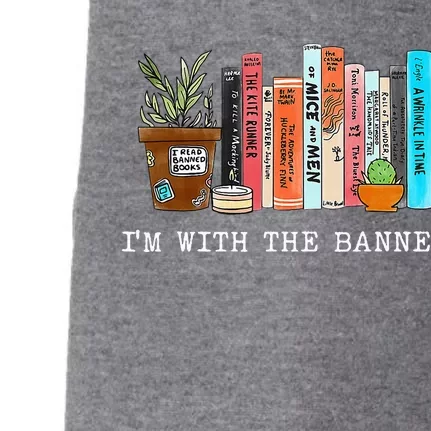 I'm With The Banned Books I Read Banned Books Lovers Doggie 3-End Fleece Hoodie