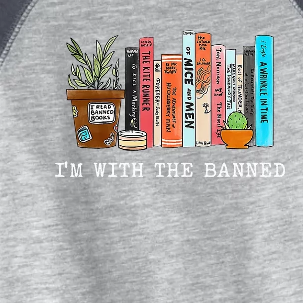 I'm With The Banned Books I Read Banned Books Lovers Toddler Fine Jersey T-Shirt