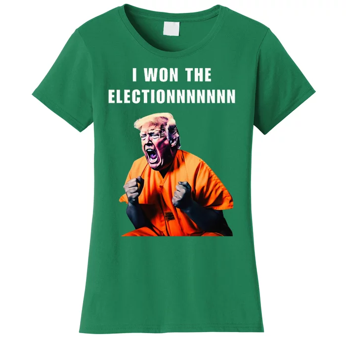 I Won The Election Funny Trump Prisoner Halloween Costume Women's T-Shirt