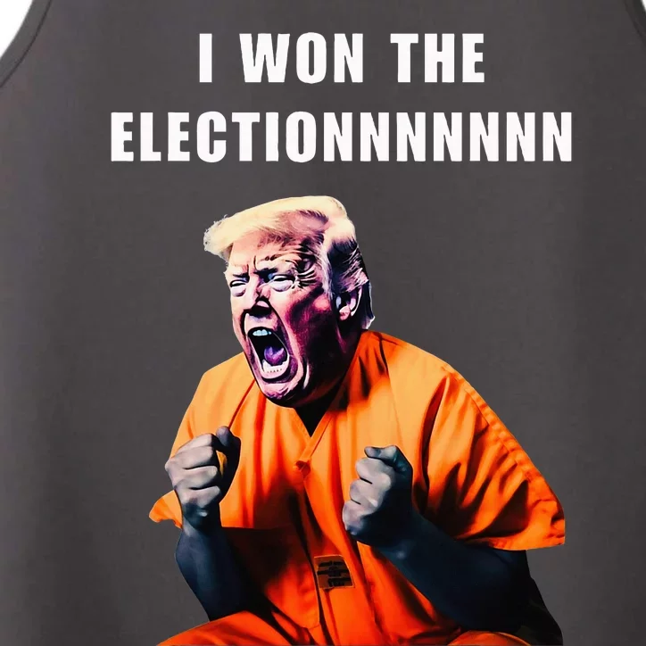 I Won The Election Funny Trump Prisoner Halloween Costume Performance Tank