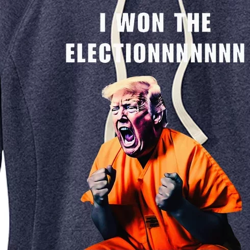 I Won The Election Funny Trump Prisoner Halloween Costume Women's Fleece Hoodie