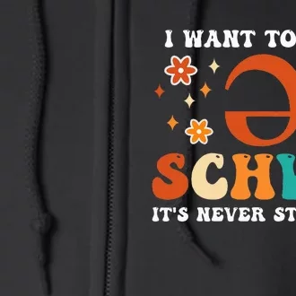 I Want To Be A Schwa It's Never Stressed Science Of Reading Full Zip Hoodie