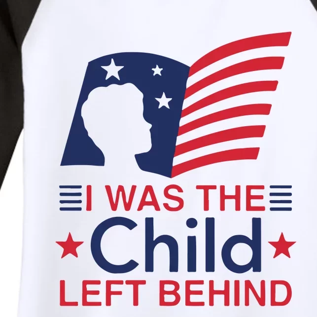 I Was The Child Left Behind Women's Tri-Blend 3/4-Sleeve Raglan Shirt