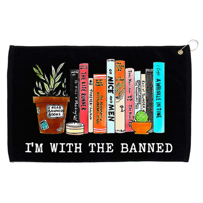 I'm With The Banned Books funny Books Lovers Grommeted Golf Towel