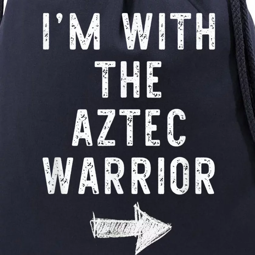 I'm With The Aztec Warrior Costume Halloween Matching Couple Drawstring Bag