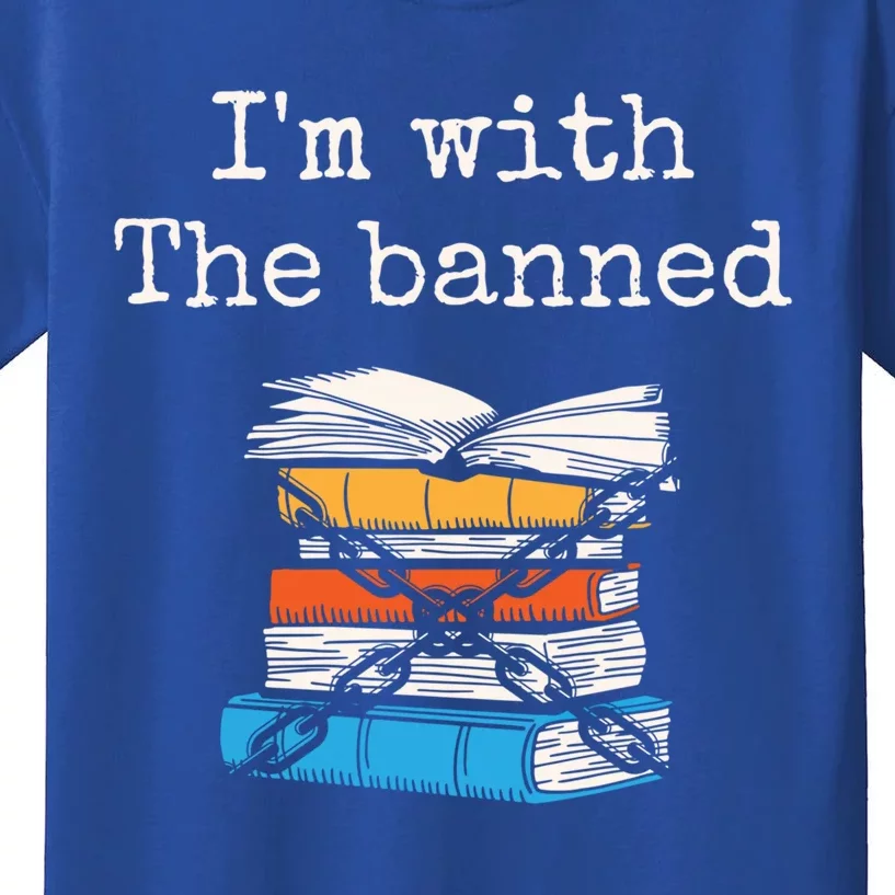 Im With The Banned Book Readeder Bookworm Book Lover Gift Kids T-Shirt