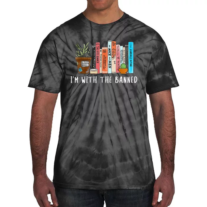 I'm with The Banned Books I Read Banned Books Lovers Tie-Dye T-Shirt