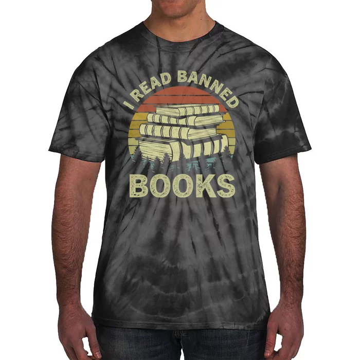 Im With The Banned Vintage Banned Books Reading Books Tie-Dye T-Shirt